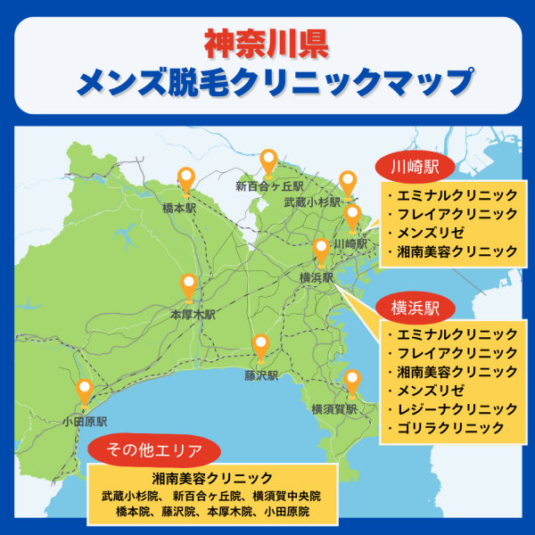 神奈川県 メンズ脱毛クリニック