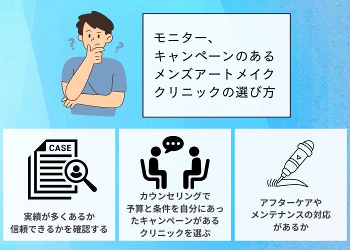 メンズアートメイクキャンペーンの選び方