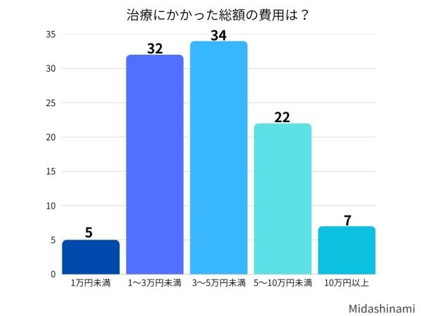 治療にかかった総額の費用は？